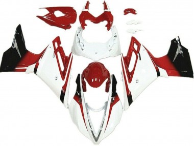 2013-2016 Triumph Daytona 675 Motorcycle Fairings - White Red Glossy Black