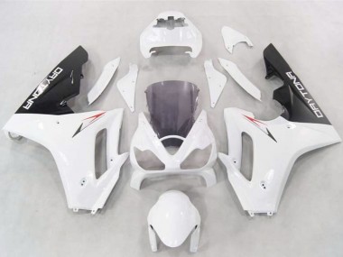 2006-2008 Triumph Daytona 675 Motorcycle Fairings - White Glossy Black