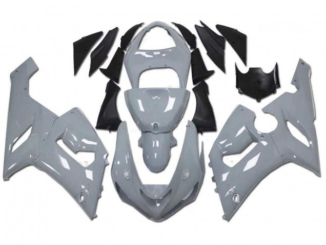 2005-2006 Kawasaki ZX6R Motorcycle Fairings - Nardo Grey