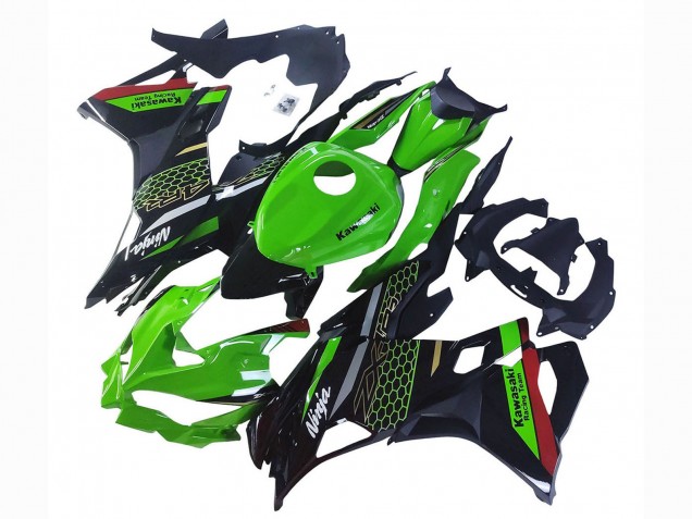 2019-2025 Kawasaki ZX25R ZX-25R Motorcycle Fairings - Green Black Red Honeycomb