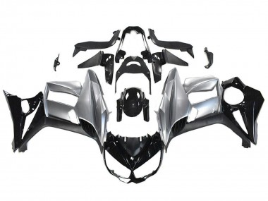 2010-2016 Kawasaki Z1000SX Motorcycle Fairings - Glossy Black Silver