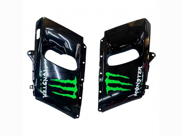 1998-2003 Kawasaki ZZR600 Motorcycle Fairings - Green Black Monster Elf