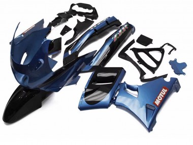 1998-2003 Kawasaki ZZR600 Motorcycle Fairings - Blue Black Red Motul