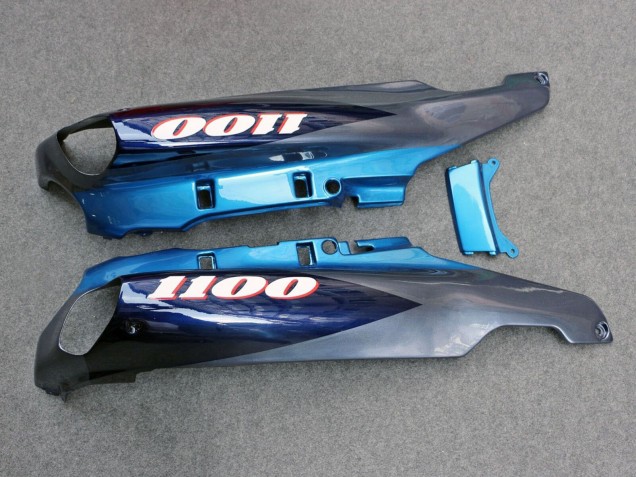 1993-2003 Kawasaki ZZR1100 Motorcycle Fairings - Glossy Blue Grey