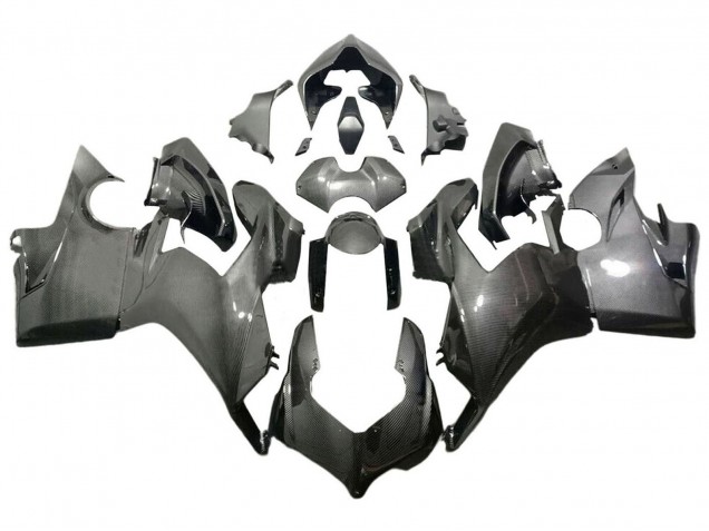 2018-2019 Ducati Panigale V4 V4S Motorcycle Fairings - Black Carbon Fiber Style
