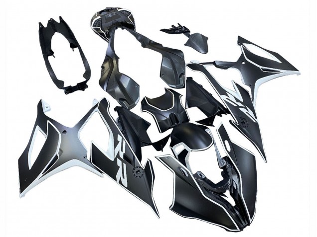 2019-2022 BMW S1000RR Motorcycle Fairings - Black White