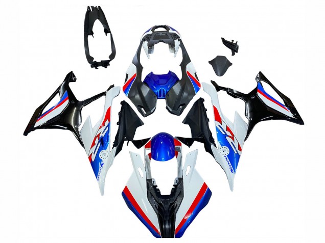 2019-2022 BMW S1000RR Motorcycle Fairings - White Blue Red