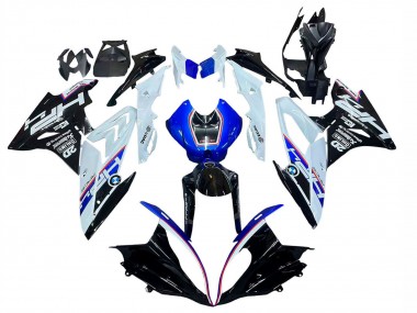 2017-2018 BMW S1000RR Motorcycle Fairing - White Blue Glossy Black