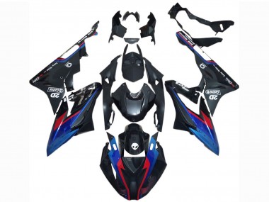 2017-2018 BMW S1000RR Motorcycle Fairings - Blue Red Glossy Black Castrol