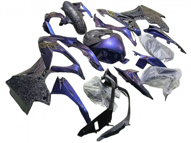 2015-2016 BMW S1000RR Motorcycle Fairings - Gradient Purple Blue Forged Carbon Fiber