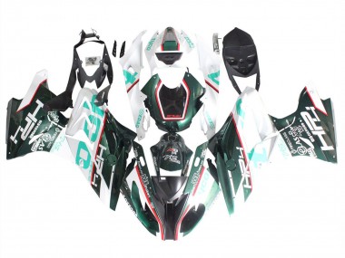 2015-2016 BMW S1000RR Motorcycle Fairings - White Green Black