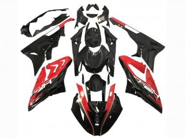 2015-2016 BMW S1000RR Motorcycle Fairings - Red Glossy Black