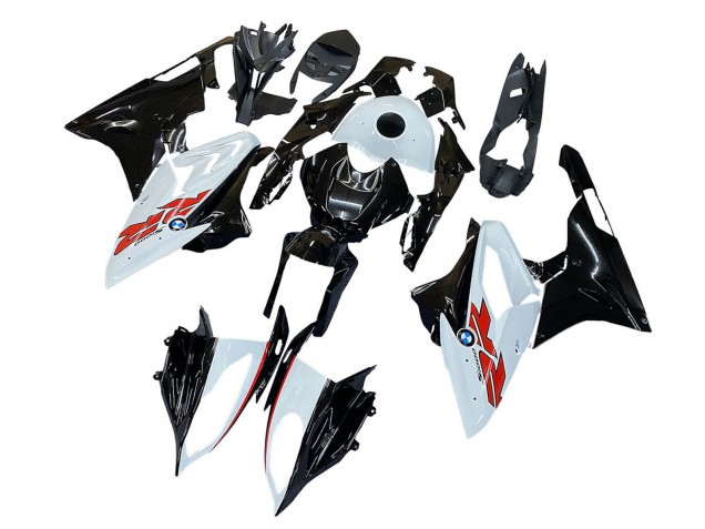 2015-2016 BMW S1000RR Motorcycle Fairings - White Black Carbon Fiber