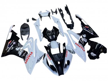 2015-2016 BMW S1000RR Motorcycle Fairings - White Glossy Black Fiamm