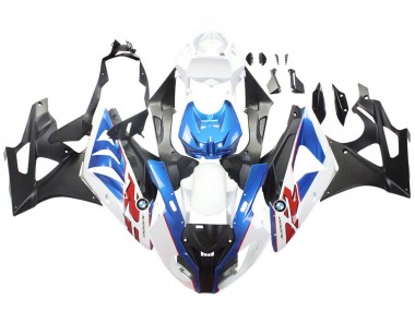2009-2014 BMW S1000RR Motorcycle Fairings - White Blue Matte Black