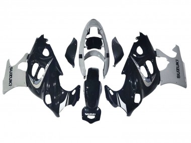 2004-2006 Suzuki GSX600F/GSX750F Motorcycle Fairing - Glossy Black Grey