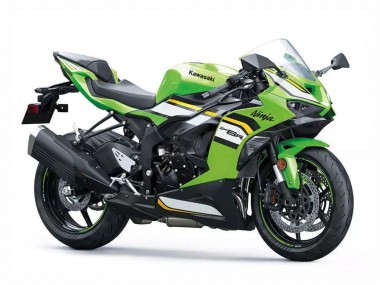 2023-2025 Kawasaki ZX6R Motorcycle Fairings - Green White Black Ninja