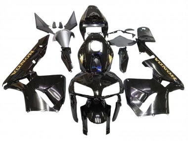 2005-2006 Honda CBR600RR Motorcycle Fairings - Black with Gold Logo