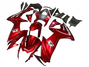 2011-2024 Suzuki GSXR 600 / GSXR 750 Motorcycle Fairings - Red White Decal