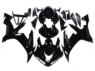 2004-2006 Yamaha YZF 1000 R1 Motorcycle Fairings - Glossy Black Gold Decals