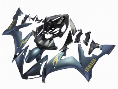 2004-2006 Yamaha YZF 1000 R1 Motorcycle Fairings - Dark Blue Gold Decals
