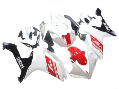 2007-2008 Yamaha YZF 1000 R1 Motorcycle Fairing - White Red Black