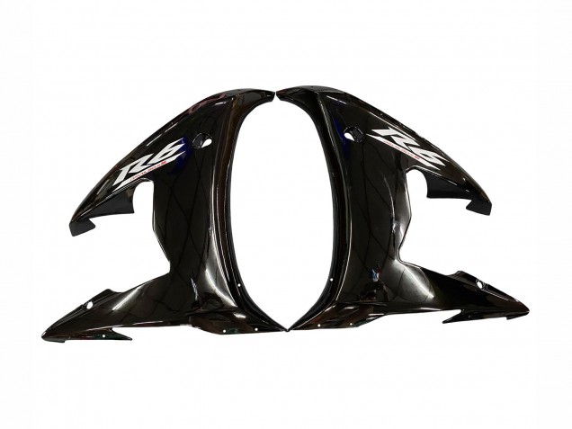 2006-2009 Yamaha YZF R6S Motorcycle Fairings - Glossy Black White Decals