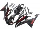 2008-2016 Yamaha YZF 600 R6 Motorcycle Fairings - Glossy Black Matte Black Red Stripe