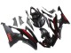 2008-2016 Yamaha YZF 600 R6 Motorcycle Fairings - Glossy Black Matte Black Red Stripe