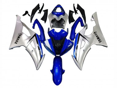 2008-2016 Yamaha YZF 600 R6 Motorcycle Fairings - Silver Blue