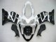 2004-2007 Honda CBR600 F4i Motorcycle Fairing - White Glossy Black