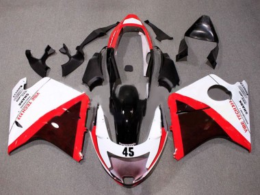 1996-2007 Honda CBR1100XX Blackbird Motorcycle Fairings - White Red Glossy Black