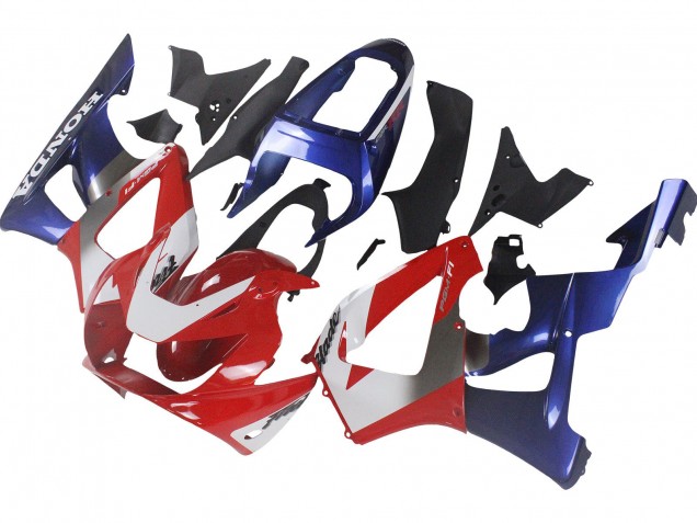 2000-2001 Honda CBR900RR 929 Motorcycle Fairings - Silver Red Blue