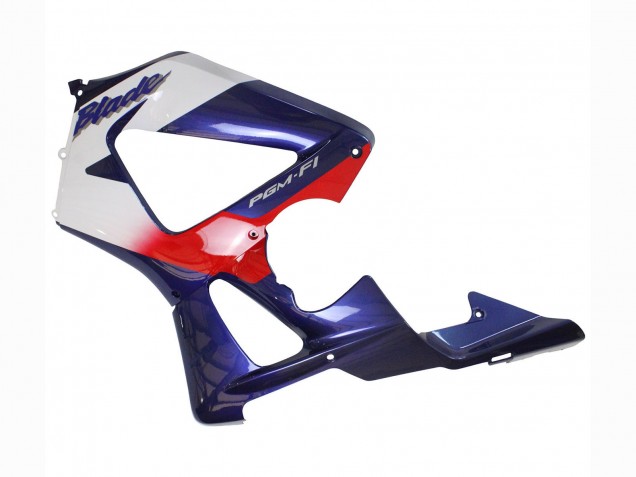 2000-2001 Honda CBR900RR 929 Motorcycle Fairings - White Red Blue