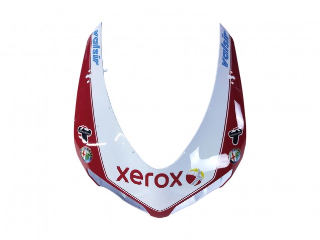 2007-2014 Ducati 848/1098/1198 Motorcycle Fairings - White Red Glossy Black Valsir Xerox