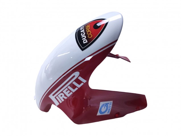 2007-2014 Ducati 848/1098/1198 Motorcycle Fairings - White Red Glossy Black Valsir Xerox