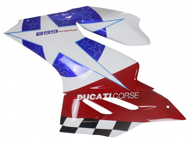 2011-2014 Ducati Panigale 899 Motorcycle Fairings - White Blue Red Black
