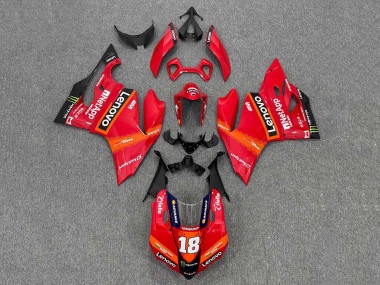 2011-2014 Ducati Panigale 899/1199 Motorcycle Fairings - Red Orange Black Monster Lenovo 18