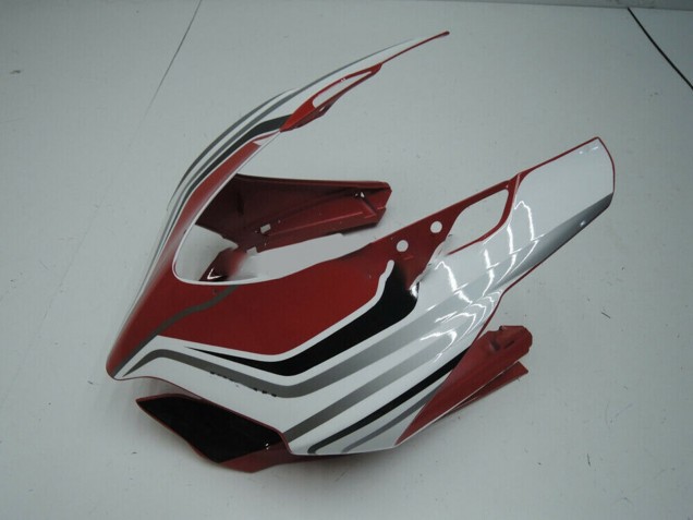 2011-2014 Ducati Panigale 899 Motorcycle Fairing - White Red Glossy Black