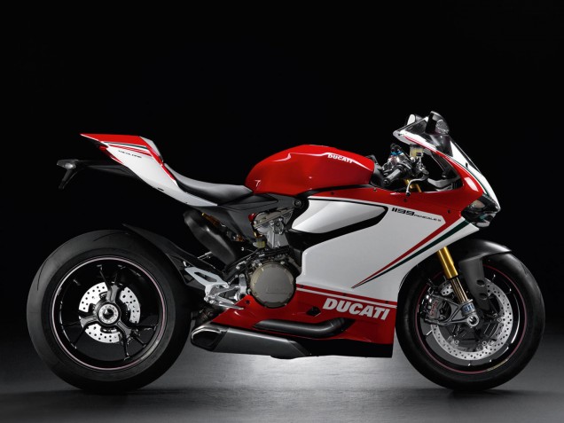 2011-2014 Ducati 1199 Motorcycle Fairings - White Red Green Glossy Black