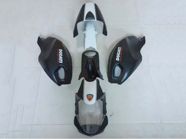 2008-2012 Ducati Monster 696 796 1100 1100S Motorcycle Fairings - White Matte Black