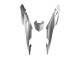 2013-2015 Honda CBR500R Motorcycle Fairing - Silver Glossy Black