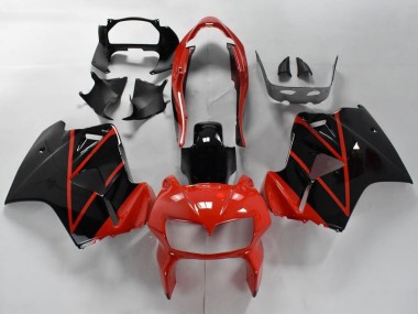 1998-2001 Honda VFR 800 Motorcycle Fairings - Red Glossy Black Stripe