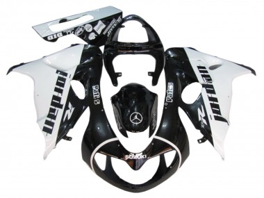 1998-2003 Suzuki TL1000R Motorcycle Fairings - Glossy Black White Jordan