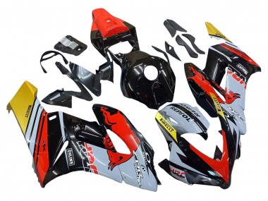 2004-2005 Honda CBR1000RR Motorcycle Fairings - Yellow Red White Glossy Red Bull Repsol HRC