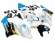 2004-2005 Honda CBR1000RR Motorcycle Fairings - White Light Blue Yellow Black Konica Minolta