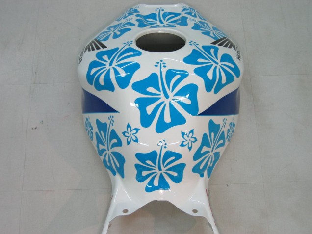 2004-2005 Honda CBR1000RR Motorcycle Fairings - White Blue Snow Nastro Azzurro 46