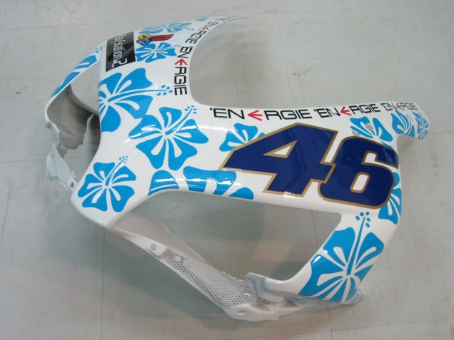 2004-2005 Honda CBR1000RR Motorcycle Fairings - White Blue Snow Nastro Azzurro 46