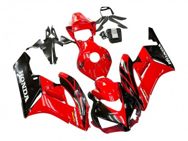 2004-2005 Honda CBR1000RR Motorcycle Fairings - Red Glossy Black Racing