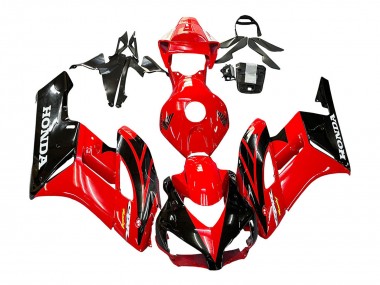 2004-2005 Honda CBR1000RR Motorcycle Fairings - Red Glossy Black Racing